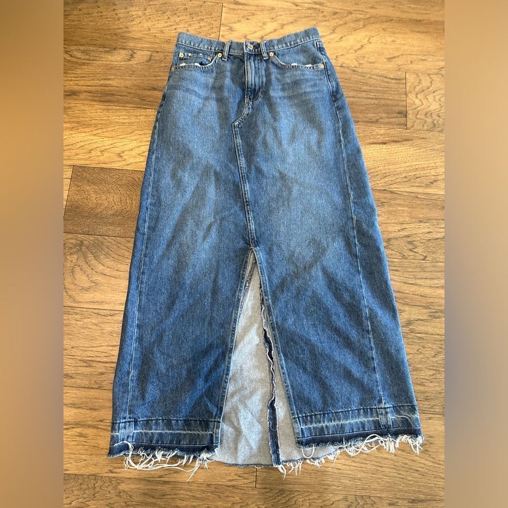 Gap Denim Maxi Skirt 28-6 Tall - Picture 2 of 6